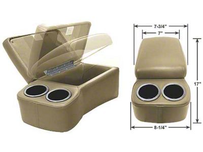 BD Drinkster Seat Console - 17 x 8-1/4 - Saddle