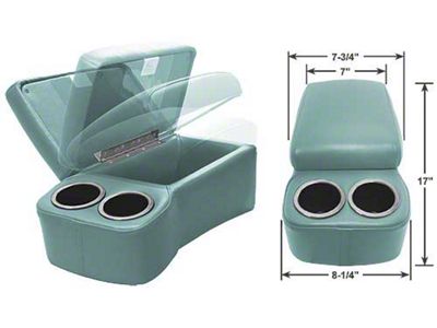 BD Drinkster Seat Console - 17 x 8-1/4 - Turquoise