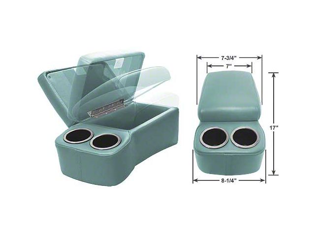 BD Drinkster Seat Console - 17 x 8-1/4 - Turquoise