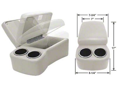 BD Drinkster Seat Console - 17 x 8-1/4 - White