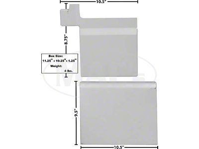 Bed Floor Extension, RH, 2 Piece Set, Weld-Thru Primer, 1967-1977 Bronco