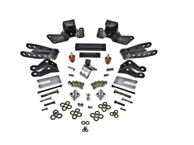 Belltech 4-Inch Drop Leaf Spring Shackle and Hanger Kit (97-00 C2500/C3500 Crew Cab)