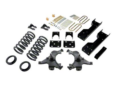 Belltech Lowering Kit; 2-Inch Front / 4-Inch Rear (88-98 C1500 Extended Cab)