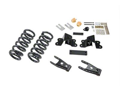 Belltech Lowering Kit; 2 or 3-Inch Front / 4-Inch Rear (88-98 C1500 Extended Cab)