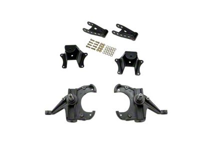 Belltech Lowering Kit; 3-Inch Front / 4-Inch Rear (73-87 C10, C15 w/ 1-Inch Thick Front Rotors)