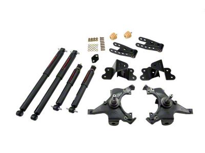 Belltech Lowering Kit with Nitro Drop II Shocks; 2-Inch Front / 4-Inch Rear (88-91 C1500 Regular Cab, Excluding 454 SS)