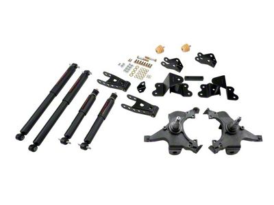 Belltech Lowering Kit with Nitro Drop II Shocks; 2-Inch Front / 4-Inch Rear (90-94 C1500 454 SS; 88-98 C2500 w/ 6-Lug)