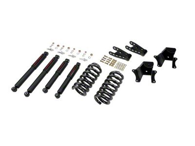 Belltech Lowering Kit with Nitro Drop II Shocks; 2-Inch Front / 4-Inch Rear (73-87 C10, C15)