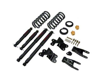 Belltech Lowering Kit with Nitro Drop II Shocks; 2 or 3-Inch Front / 4-Inch Rear (88-98 C1500 Regular Cab, Excluding 454 SS)