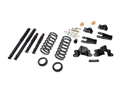 Belltech Lowering Kit with Nitro Drop II Shocks; 2 or 3-Inch Front / 4-Inch Rear (90-94 C1500 454 SS; 88-98 C2500 w/ 6-Lug)