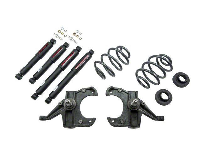 Belltech Lowering Kit with Nitro Drop II Shocks; 3-Inch Front / 3 or 4-Inch Rear (63-70 C10 w/ 71-72 Disc Brakes)