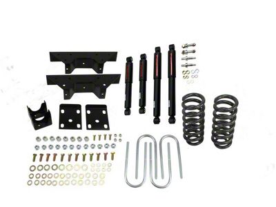 Belltech Lowering Kit with Nitro Drop II Shocks; 4-Inch Front / 6-Inch Rear (73-87 C10, C15 w/ 1-Inch Thick Front Rotors)