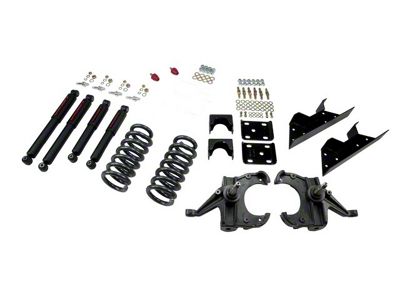 Belltech Lowering Kit with Nitro Drop II Shocks; 4-Inch Front / 6-Inch Rear (73-87 C10, C15 w/ 1.25-Inch Thick Front Rotors)