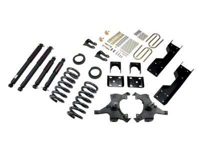 Belltech Lowering Kit with Nitro Drop II Shocks; 4 or 5-Inch Front / 6-Inch Rear (92-98 C1500 Regular Cab, Excluding 454 SS)