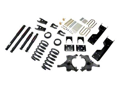 Belltech Lowering Kit with Nitro Drop II Shocks; 4 or 5-Inch Front / 7-Inch Rear (92-98 C1500 Regular Cab, Excluding 454 SS)