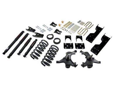 Belltech Lowering Kit with Nitro Drop II Shocks; 4 or 5-Inch Front / 7-Inch Rear (88-91 C1500 Regular Cab, Excluding 454 SS)