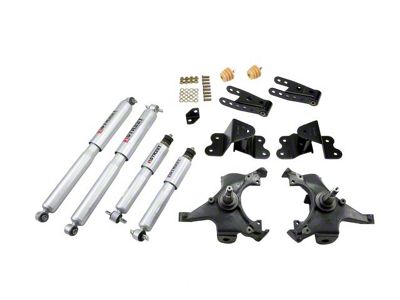 Belltech Lowering Kit with Street Performance Shocks; 2-Inch Front / 4-Inch Rear (88-91 C1500 Regular Cab, Excluding 454 SS)