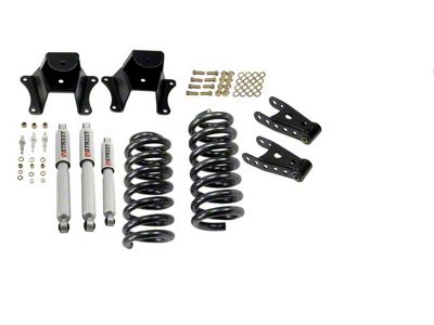 Belltech Lowering Kit with Street Performance Shocks; 2-Inch Front / 4-Inch Rear (73-87 C10, C15)