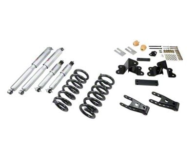 Belltech Lowering Kit with Street Performance Shocks; 2 or 3-Inch Front / 4-Inch Rear (88-98 C1500 Extended Cab)
