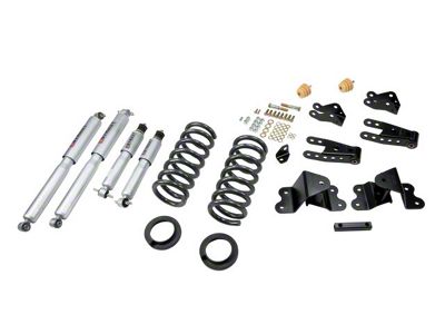 Belltech Lowering Kit with Street Performance Shocks; 2 or 3-Inch Front / 4-Inch Rear (90-94 C1500 454 SS; 88-98 C2500 w/ 6-Lug)