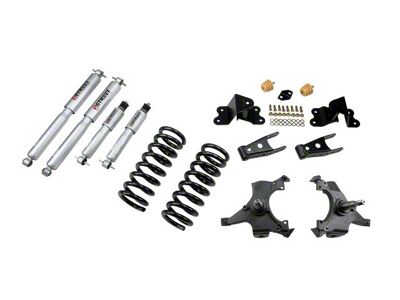 Belltech Lowering Kit with Street Performance Shocks; 3-Inch Front / 4-Inch Rear (92-98 C1500 Regular Cab, Excluding 454 SS)