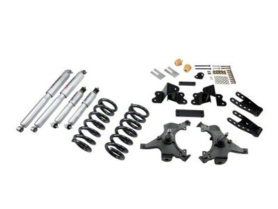 Belltech Lowering Kit with Street Performance Shocks; 3-Inch Front / 4-Inch Rear (88-98 C1500 Extended Cab)