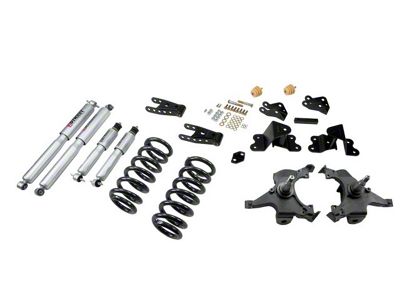 Belltech Lowering Kit with Street Performance Shocks; 3-Inch Front / 4-Inch Rear (90-94 C1500 454 SS; 88-98 C2500 w/ 6-Lug)