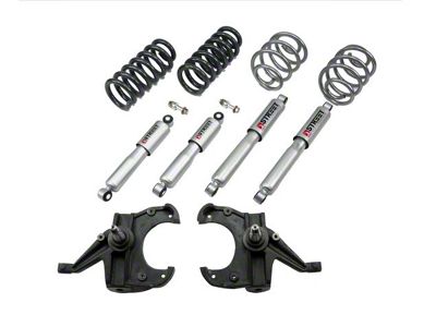 Belltech Lowering Kit with Street Performance Shocks; 4-Inch Front / 5-Inch Rear (71-72 C10)