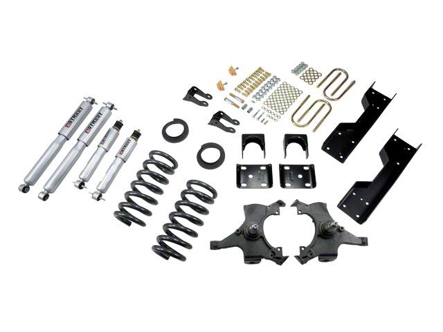 Belltech Lowering Kit with Street Performance Shocks; 4 or 5-Inch Front / 6-Inch Rear (92-98 C1500 Regular Cab, Excluding 454 SS)