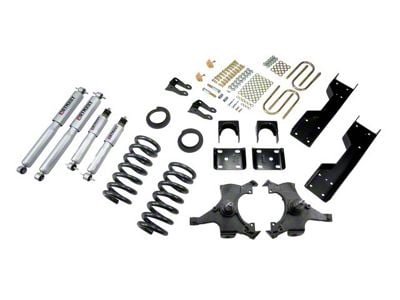 Belltech Lowering Kit with Street Performance Shocks; 4 or 5-Inch Front / 6-Inch Rear (92-98 C1500 Regular Cab, Excluding 454 SS)