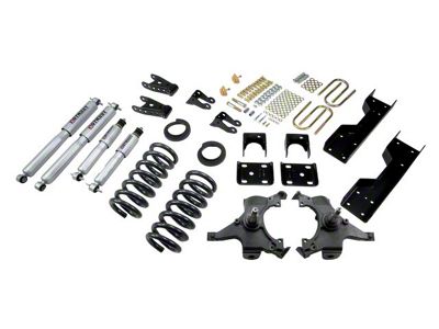 Belltech Lowering Kit with Street Performance Shocks; 4 or 5-Inch Front / 7-Inch Rear (92-98 C1500 Regular Cab, Excluding 454 SS)