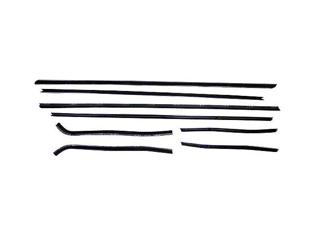 Belt Weatherstrip Kit - Doors & Rear Quarter Windows - Without Upper Door Chrome - 8 Pieces - 2 Door Hardtop Except Fastback