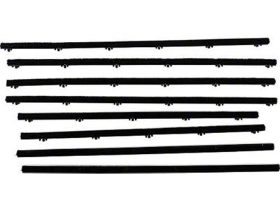 Belt Weatherstrip Kit - Doors & Rear Quarter Windows - 8 Pieces - 2 Door Hardtop (63-65 Fairlane)