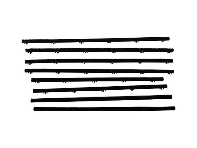 Belt Weatherstrip Kit - Doors & Rear Quarter Windows - 8 Pieces - 2 Door Hardtop