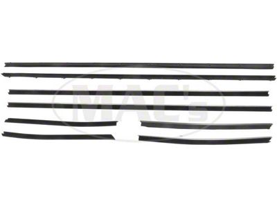 Belt Weatherstrip Kit - Doors & Rear Quarter Windows - 8 Pieces - Convertible