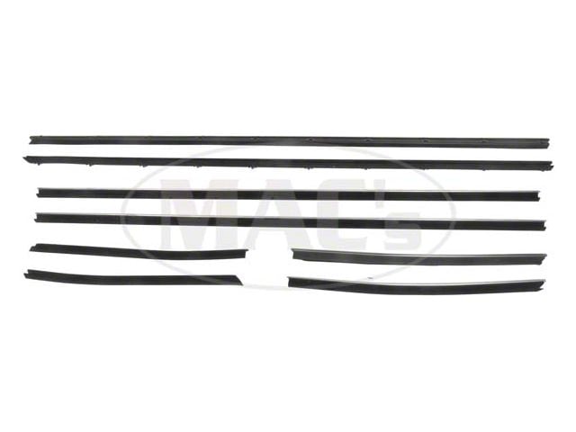 Belt Weatherstrip Kit - Doors & Rear Quarter Windows - 8 Pieces - Convertible