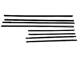 Belt Weatherstrip Kit - Front & Rear Door Windows - 8 Pieces - Ford 4 Door Sedan & Station Wagon