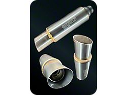 Bigboz Exhaust Weld-On Race Muffler with Tip Exit; 2.50-Inch Inlet/2.50-Inch Outlet (Universal; Some Adaptation May Be Required)
