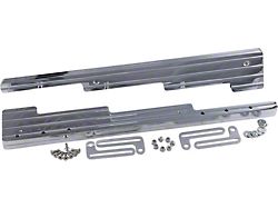 Billet Aluminum 9.5 MM Wire Loom Set, Ball Milled, Chrome