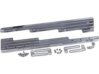 Billet Aluminum 9.5 MM Wire Loom Set, Ball Milled, Chrome