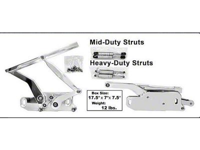 Billet Aluminum Hood Hinges,Machined Finish