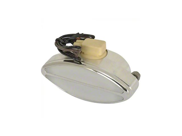 Billet Aluminum Oval Interior Light With White Lens