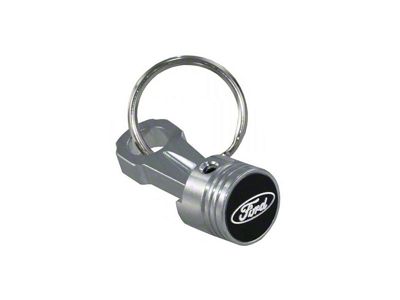 Billet Aluminum Piston & Rod Ford Keychain