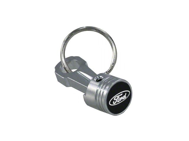 Billet Aluminum Piston & Rod Ford Keychain