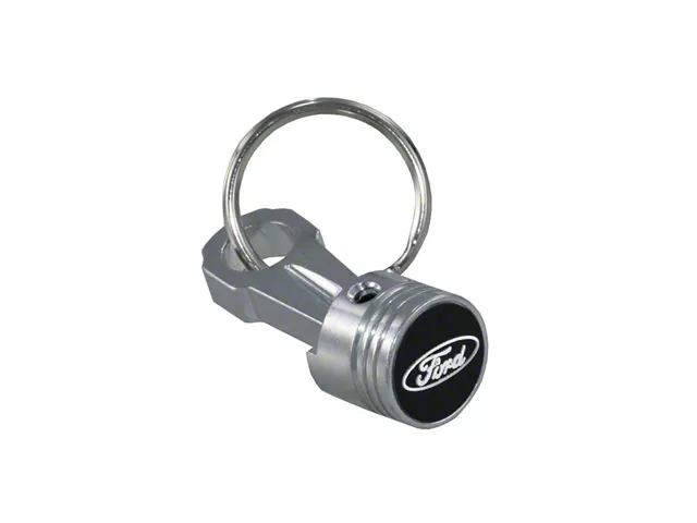 Billet Aluminum Piston & Rod Ford Keychain