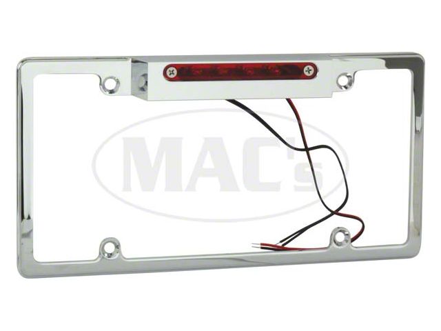 Billet License Plate Frame With 3rd Brake Light