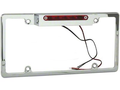 Billet License Plate Frame with 3rd Brake Light