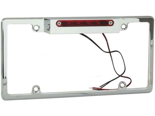 Billet License Plate Frame with 3rd Brake Light