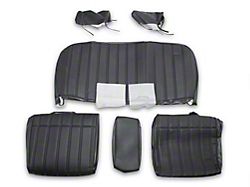 Bench W/arm Rest, Vinyl, Black Seat Covers 73-77