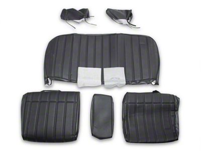Bench W/arm Rest, Vinyl, Black Seat Covers 73-77
